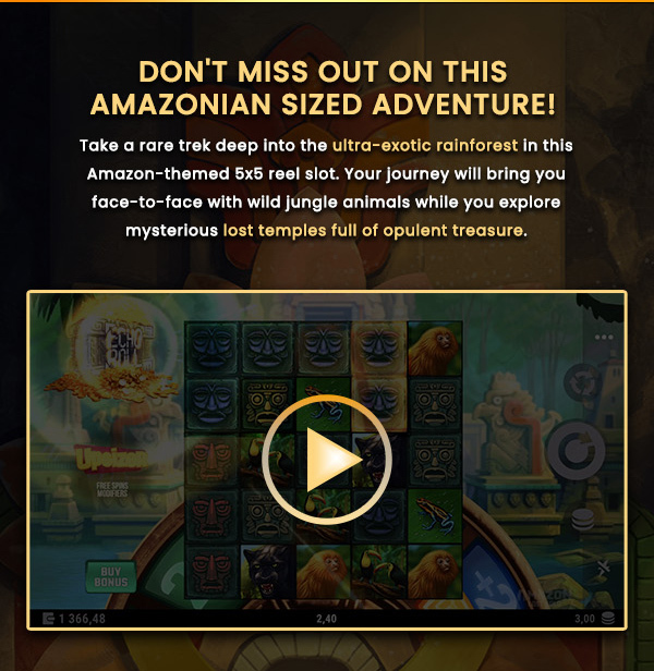 
                                Play it now --> AMAZON - LOST GOLD, $1500 WELCOME BONUS. Turn on your images to see what you’re missing.
                                