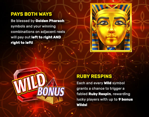 
                                Play it now --> RUBIES OF EGYPT™, $1000 FREE BONUS. Turn on your images to see what you’re missing.
                                